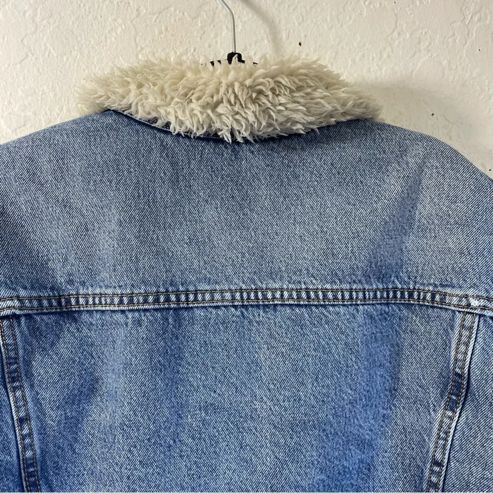 Levi's Blue Lightweight Shirt Jacket‎ with Sherpa Collar